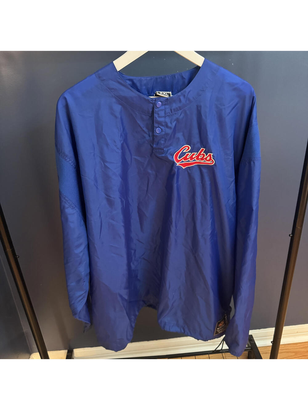 Vintage 90s Chicago Cubs Blue MLB Jacket Windbreaker Pullover Easton XXL
